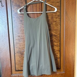 Olive Green Sleeveless Dress